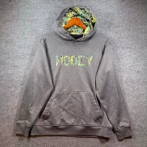 Hooey Hoodie Adult Large Gray Camo Logo Spellout Hooded Western READ